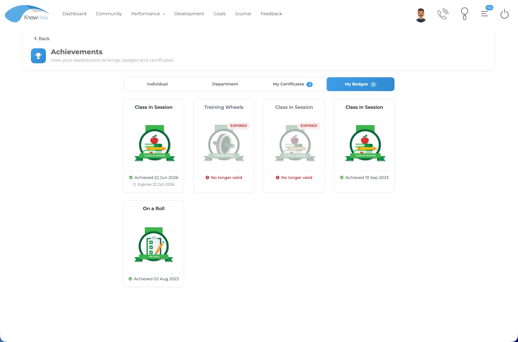 KnowHow achievement badges